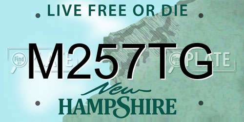 M257TG New Hampshire License Plate