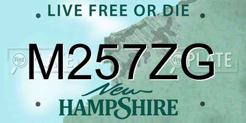M257ZG New Hampshire License Plate