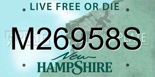 M26958S New Hampshire License Plate