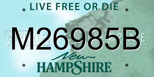 M26985B New Hampshire License Plate