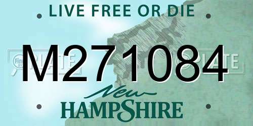 M271084 New Hampshire License Plate