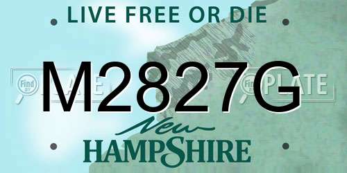 M2827G New Hampshire License Plate