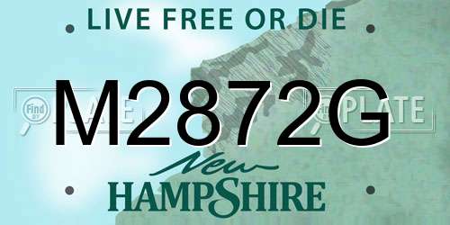 M2872G New Hampshire License Plate