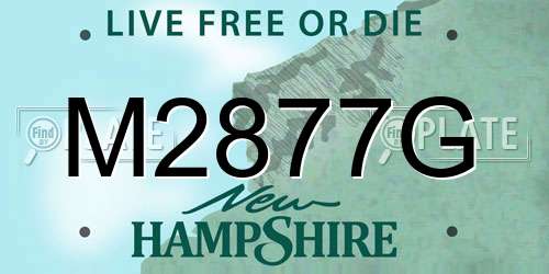 M2877G New Hampshire License Plate