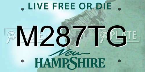 M287TG New Hampshire License Plate