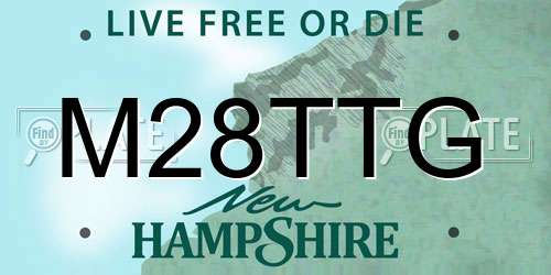 M28TTG New Hampshire License Plate
