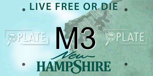 M3 New Hampshire License Plate