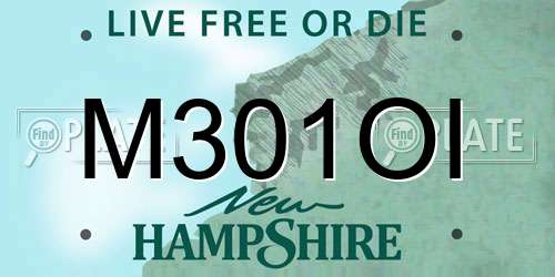 M301OI New Hampshire License Plate