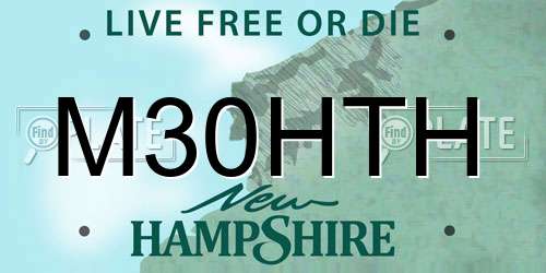 M30HTH New Hampshire License Plate