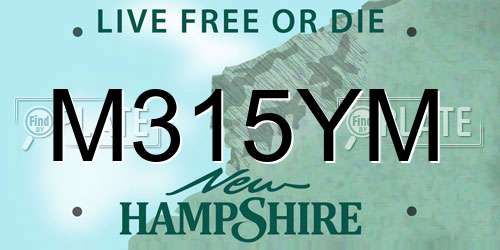 M315YM New Hampshire License Plate