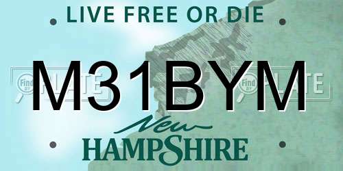 M31BYM New Hampshire License Plate