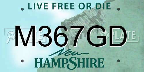 M367GD New Hampshire License Plate