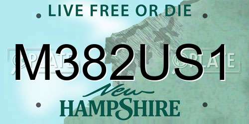 M382US1 New Hampshire License Plate