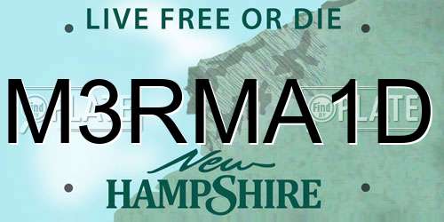 M3RMA1D New Hampshire License Plate
