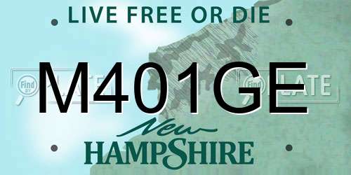M401GE New Hampshire License Plate