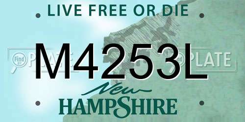 M4253L New Hampshire License Plate