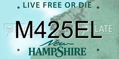 M425EL New Hampshire License Plate