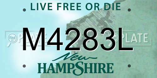 M4283L New Hampshire License Plate