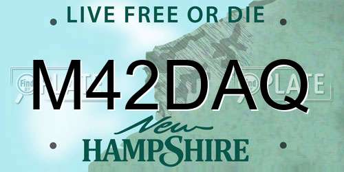 M42DAQ New Hampshire License Plate
