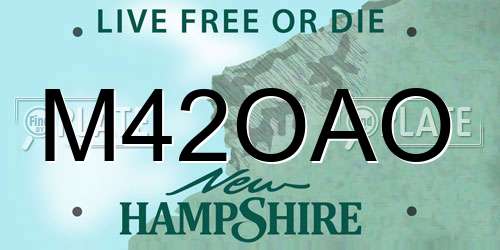 M42OAO New Hampshire License Plate