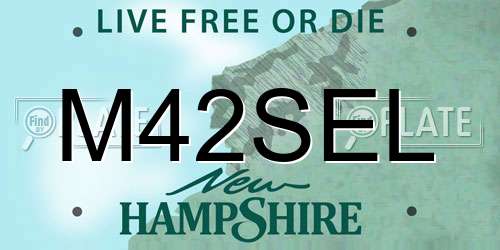 M42SEL New Hampshire License Plate