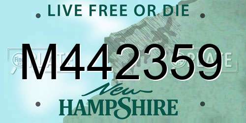 M442359 New Hampshire License Plate
