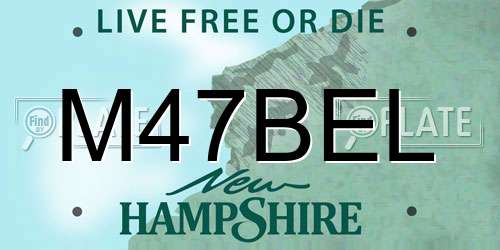 M47BEL New Hampshire License Plate