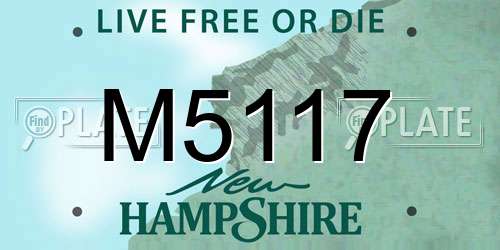M5117 New Hampshire License Plate