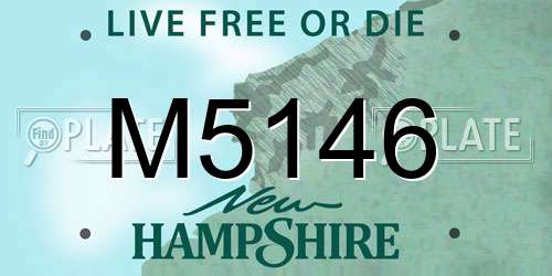 M5146 New Hampshire License Plate