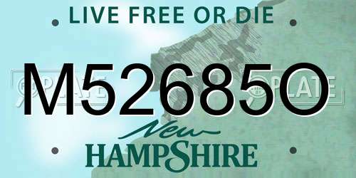 M52685O New Hampshire License Plate