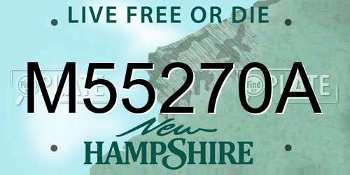 M55270A New Hampshire License Plate