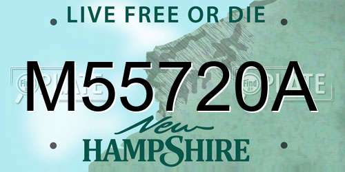 M55720A New Hampshire License Plate
