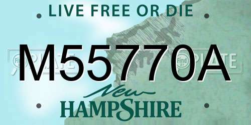 M55770A New Hampshire License Plate
