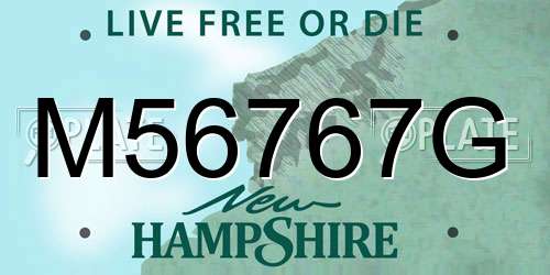M56767G New Hampshire License Plate