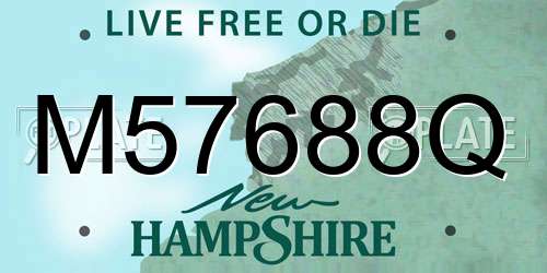 M57688Q New Hampshire License Plate