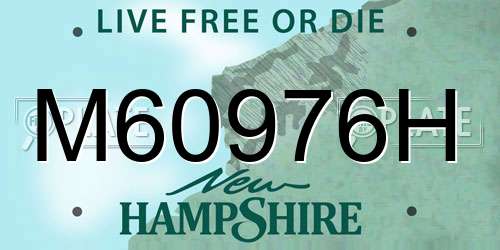 M60976H New Hampshire License Plate