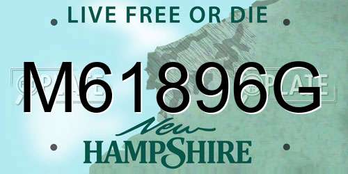 M61896G New Hampshire License Plate