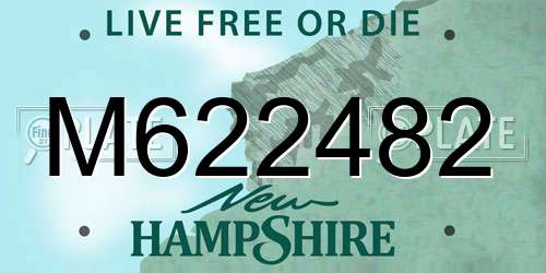 M622482 New Hampshire License Plate