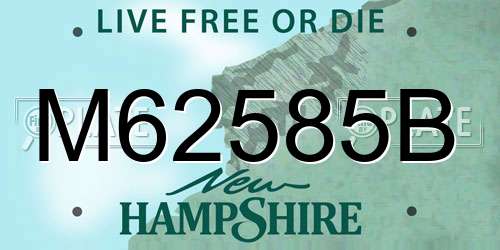 M62585B New Hampshire License Plate