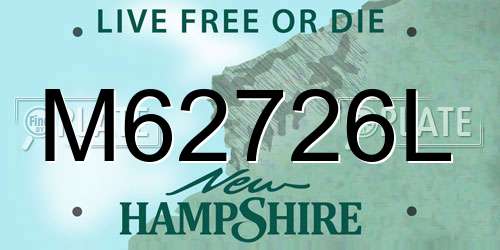 M62726L New Hampshire License Plate
