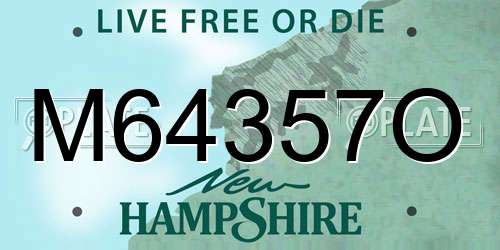 M64357O New Hampshire License Plate