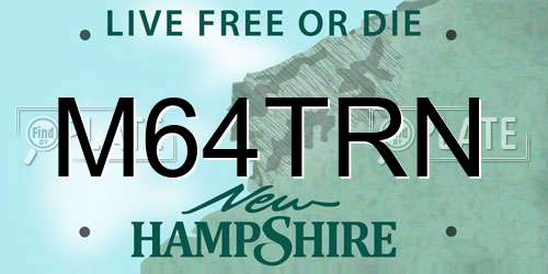 M64TRN New Hampshire License Plate