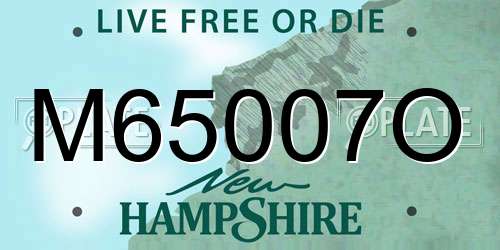 M65007O New Hampshire License Plate
