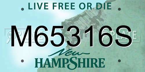 M65316S New Hampshire License Plate