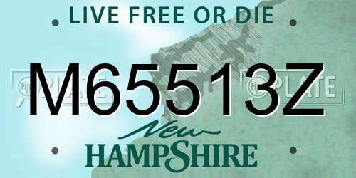 M65513Z New Hampshire License Plate