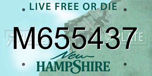 M655437 New Hampshire License Plate