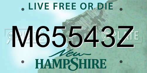 M65543Z New Hampshire License Plate