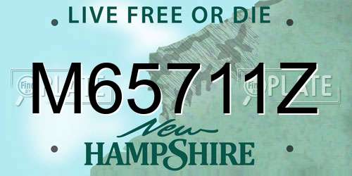 M65711Z New Hampshire License Plate