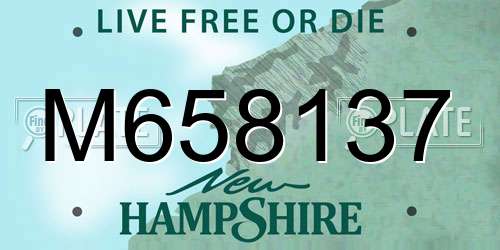 M658137 New Hampshire License Plate