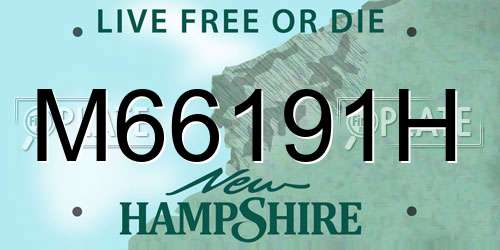 M66191H New Hampshire License Plate